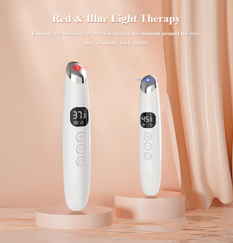 Hot Compress Red Blue Light Mini Eye Beauty Device for Dark Circles