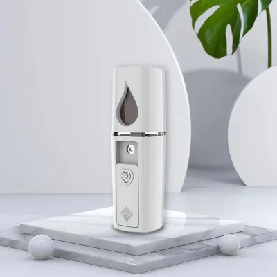 Pulverizador de névoa Mini 25ml Ultrasonic Nano Portable Water SPA Moisturizing Hydrating Face Sprayer with Mirror Support Custom Logo