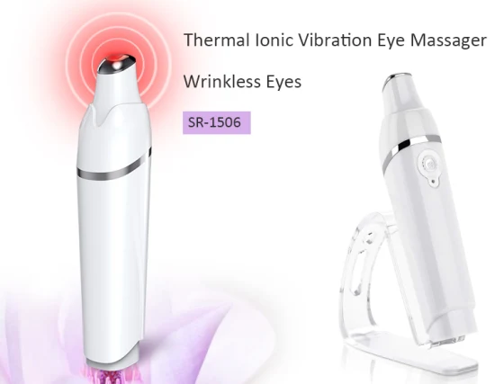 Mini dispositivo vibrador elétrico para cuidados de saúde com cabeça aquecida caneta massageador para os olhos