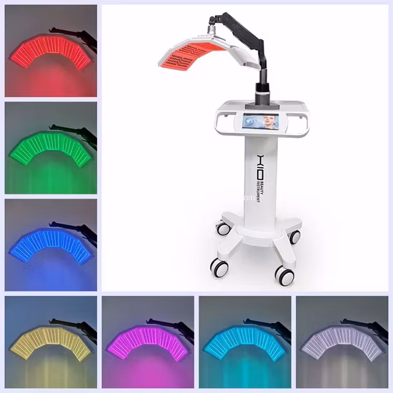 Dispositivo de terapia de luz PDT de terapia fotodinâmica LED para tratamento de acne com dispositivo de remoção de rugas de 7 cores